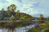 Alfred De Breanski Famous Paintings - The Thames - Summer Morning near Maidenhead